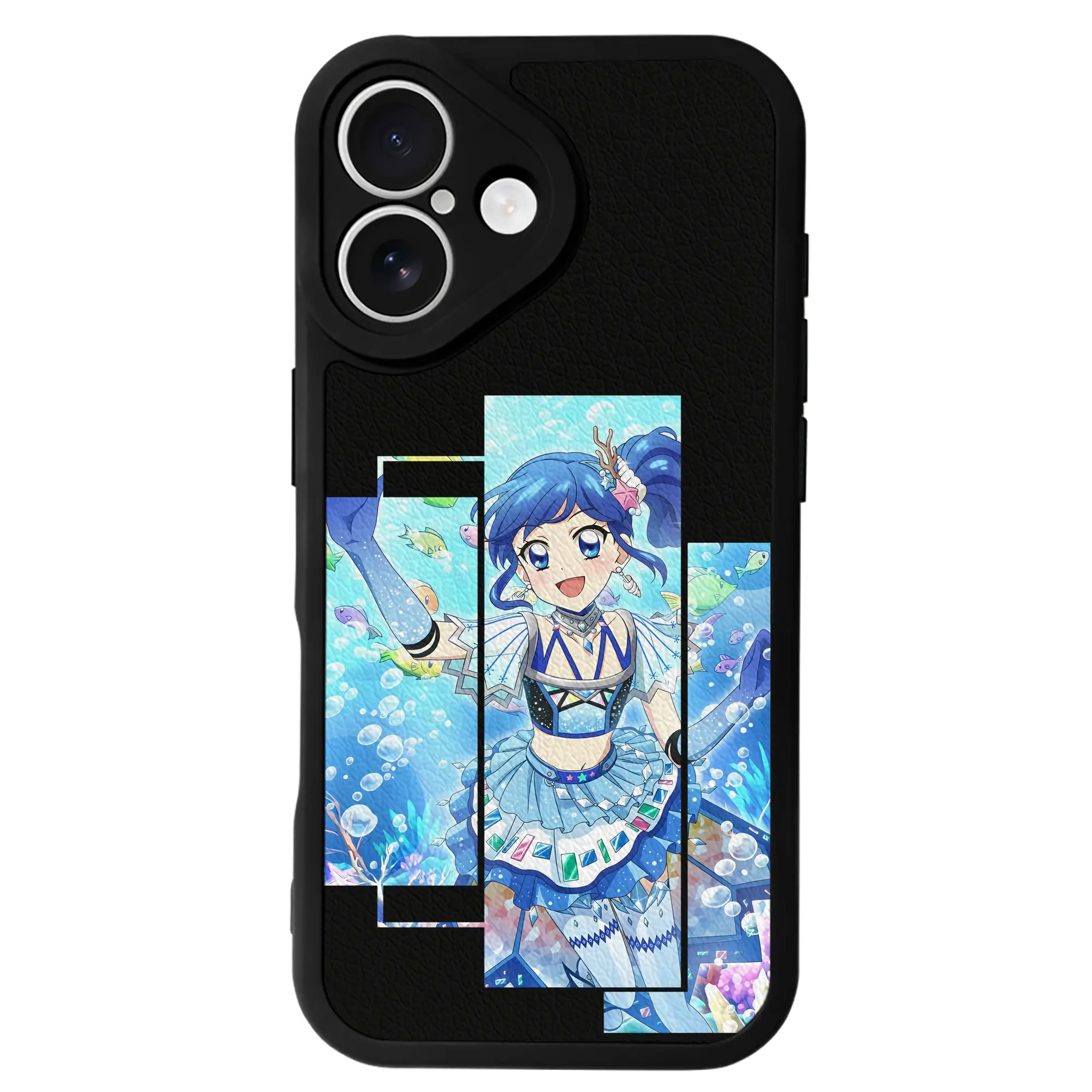 アイカツ グッズ 霧矢 あおい - IPhone 16シリーズ対応 ・ シリコンスマホケース ・ レザー調 ・ 高精度フィット ・ 耐衝撃 ・ ワイヤレス充電対応 ・ 精密カット